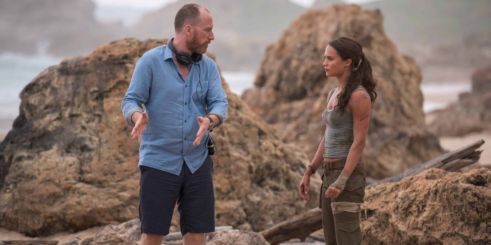roar uthaug and alicia vikander filming tomb riaider