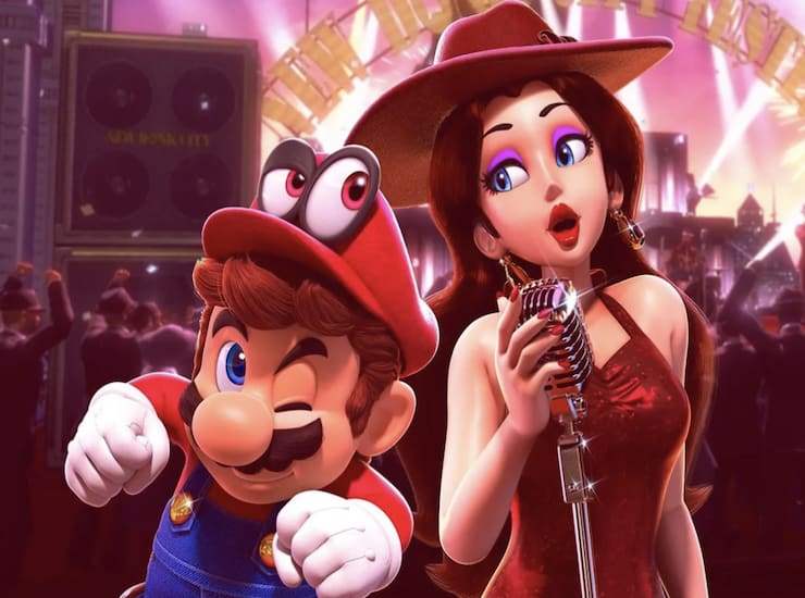 Pauline e Mario nel gioco Super Mario Odyssey (fonte: Nintendo)
