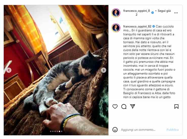 Il messaggio di Francesco Oppini, figlio di Alba Parietti