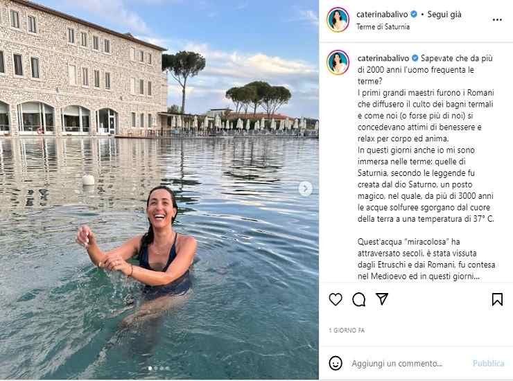 Caterina Balivo alle Terme