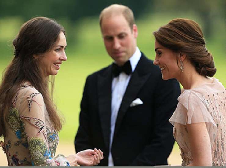 Kate Middleton e il marito William con la marchesa Hanbury