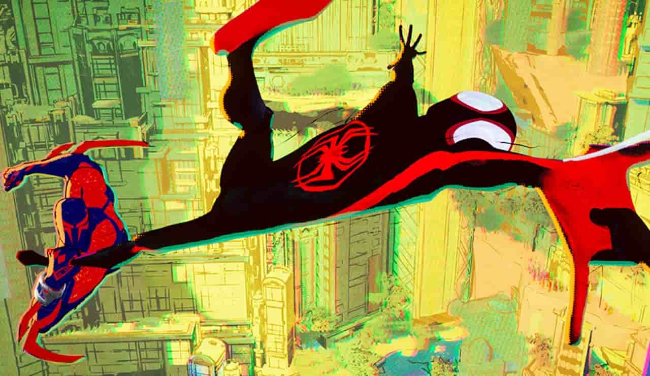 Una scena di Spider-Man: Across The Spider-Verse (fonte: Sony)
