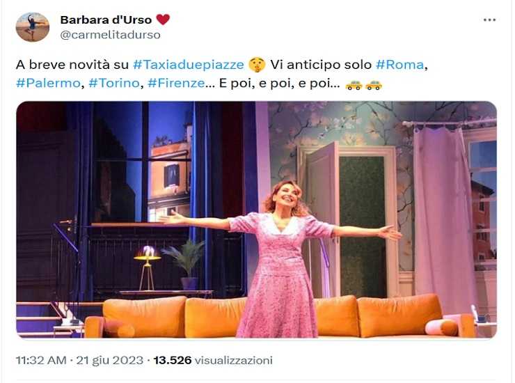 Barbara d'Urso a teatro