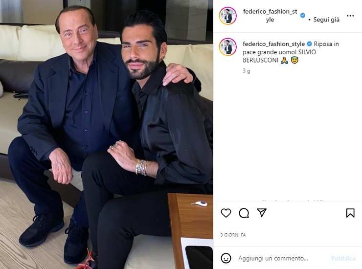 Federico Fashion Style e Silvio Berlusconi