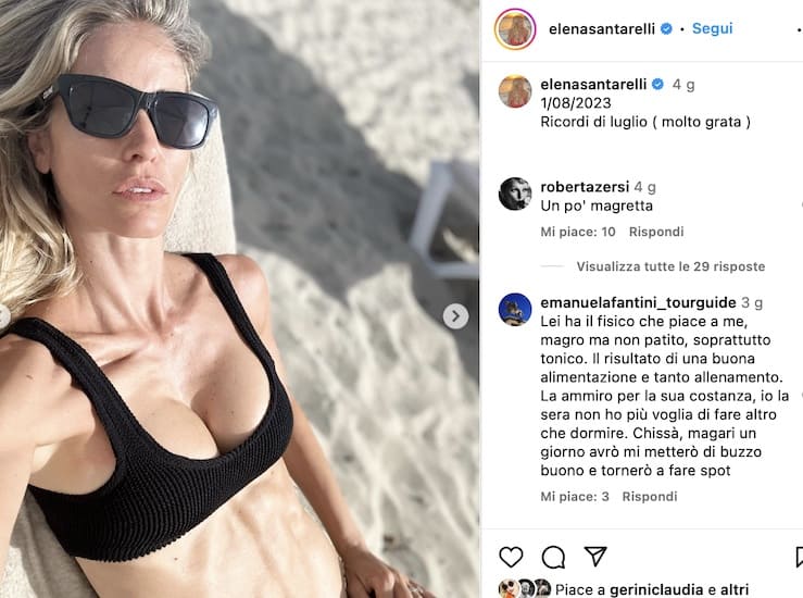 Elena Santarelli in vacanza