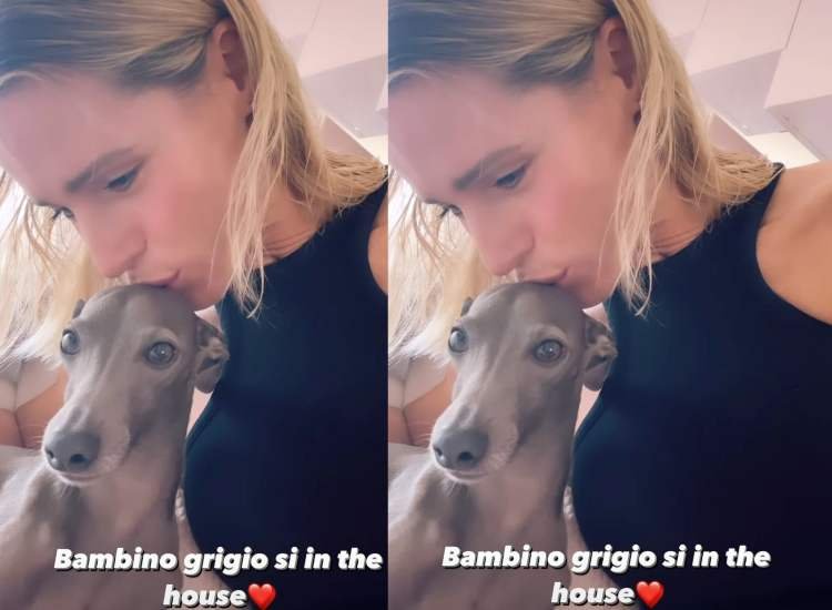 Michelle Hunziker riabbraccia il suo cane