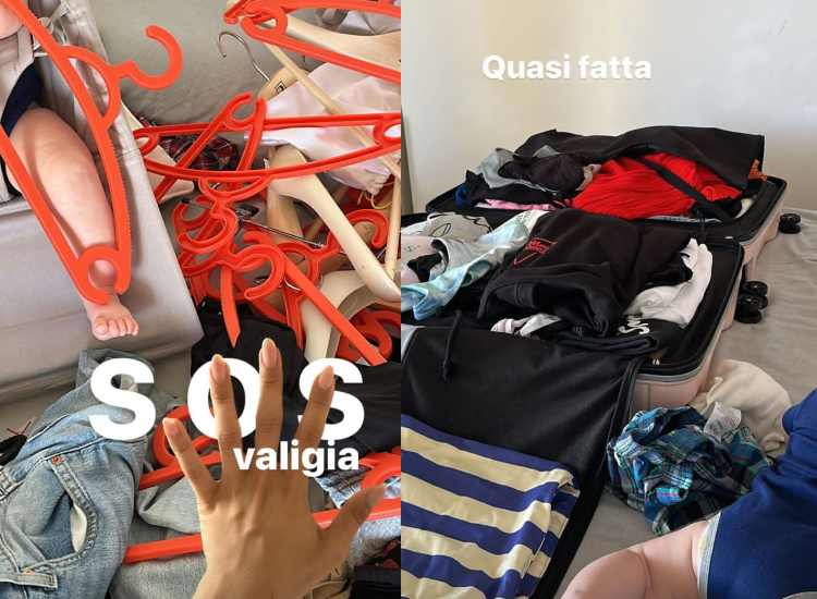 Aurora Ramazzotti lancia un SOS per la preparazione delle valige 
