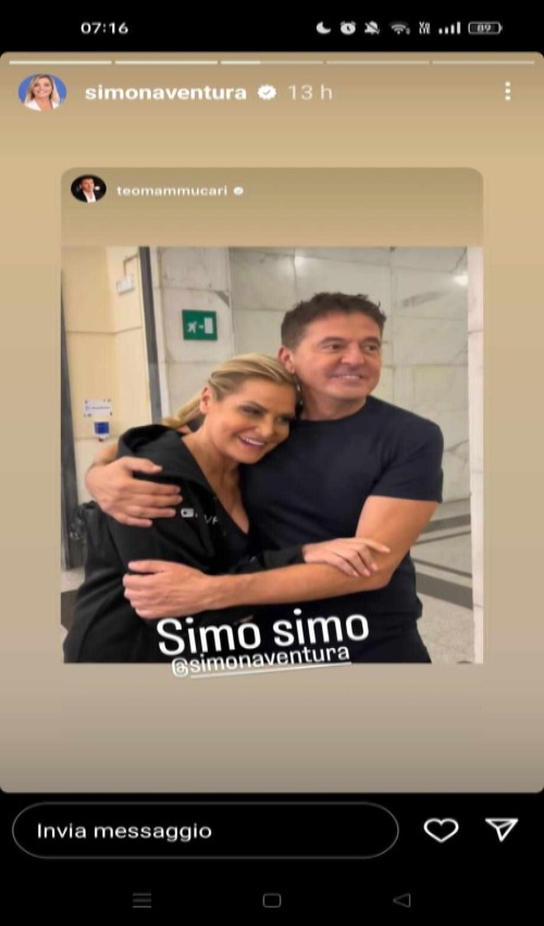 Teo Mammucari e Simona Ventura - Fonte: Instagram - newscinema.it