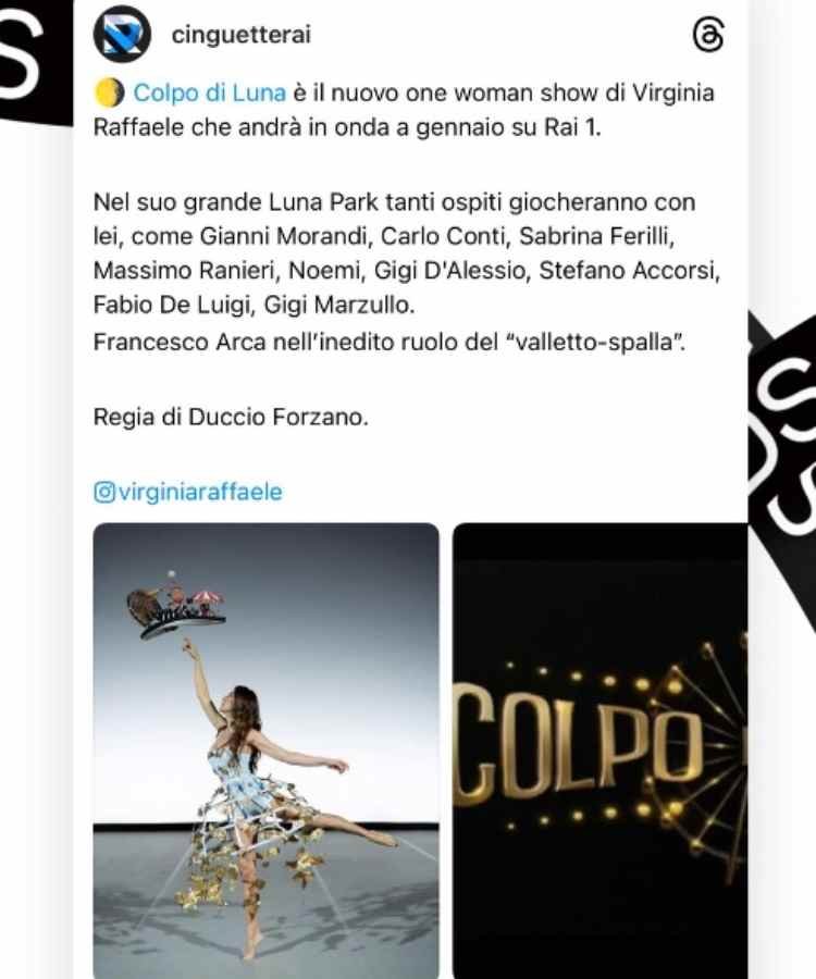 News sullo show di Virginia Raffaele