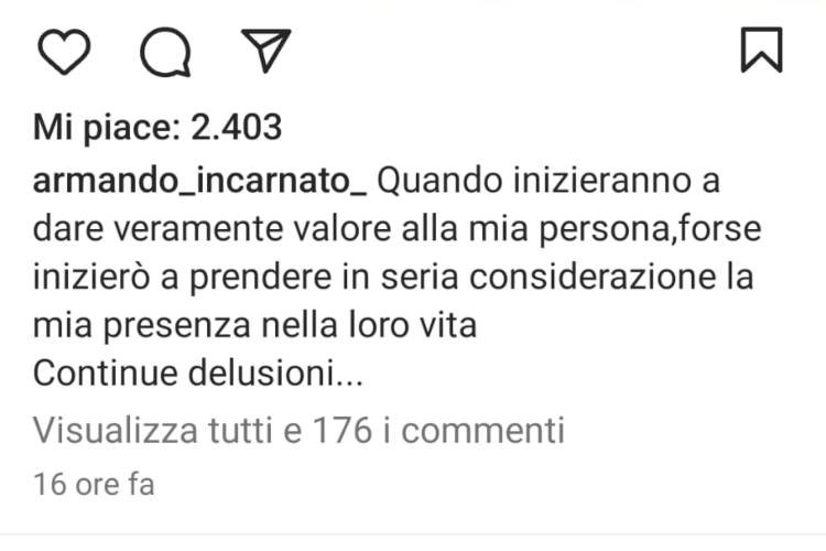 La delusione di Armando Incarnato