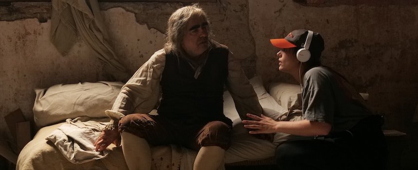 Elio e Margherita Vicario sul set di GLORIA! (foto di Mattia Comuzzi)