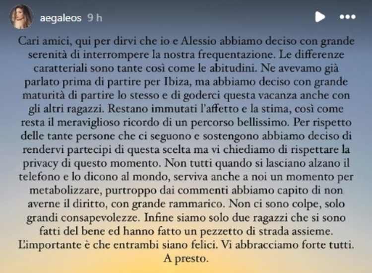 Alessio e Anita si sono lasciati