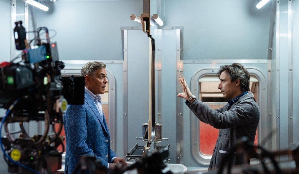 George Clooney e Noah Baumbach sul set di Jay Kelly