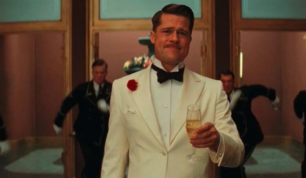 Brad Pitt in Giorgio Armani nel film di Quentin Tarantino