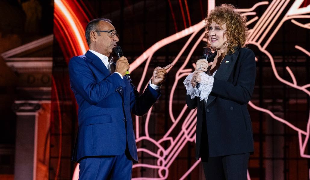 Fiorella Mannoia e Carlo Conti
