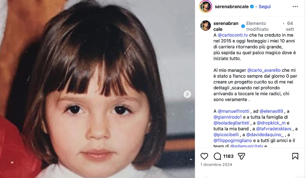 Serena Brancale Instagram