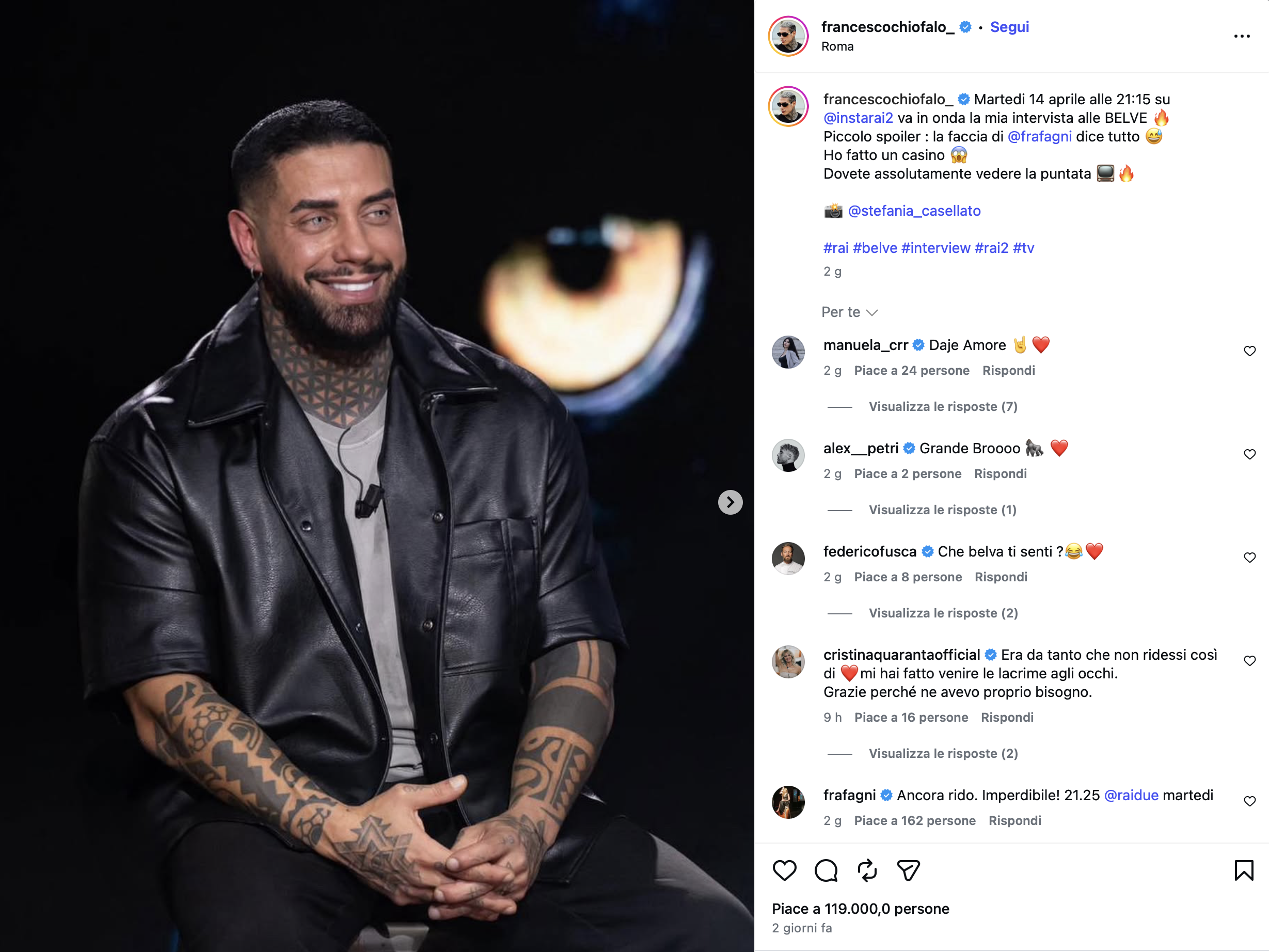 Francesco Chiofalo a Belve